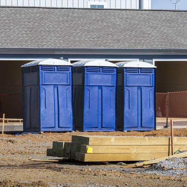 Heavy-duty construction site porta potty in Owosso, Michigan