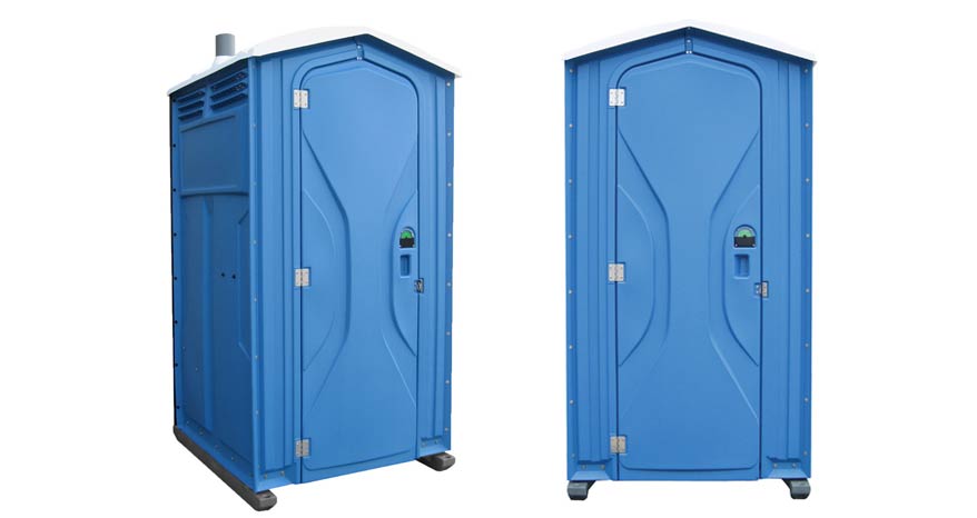 Long-term porta potty units on site in Owosso, Michigan